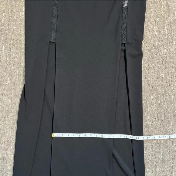 NWT Solace London Black Maxi Dress Size 10 Cutout Mesh Side Slit Gown Marvin - Picture 10 of 12